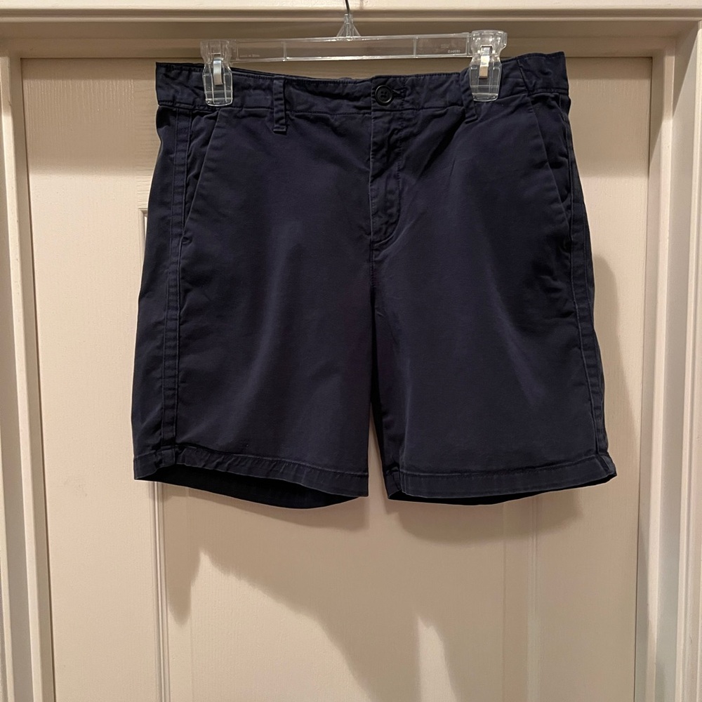 Gap City Short Womens Chino Girlfriend Navy Shorts Size 8 Rope trim.
